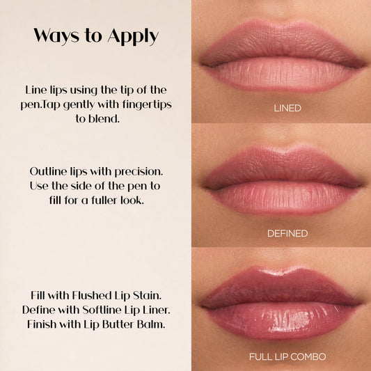 Delruba Creamy Lip Liner – Long-Lasting, Waterproof & Vegan Lip Pencil