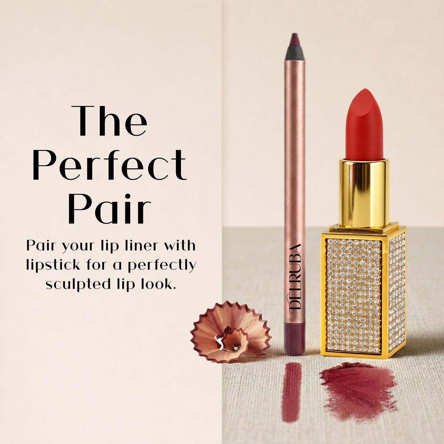 Delruba Creamy Lip Liner – Long-Lasting, Waterproof & Vegan Lip Pencil