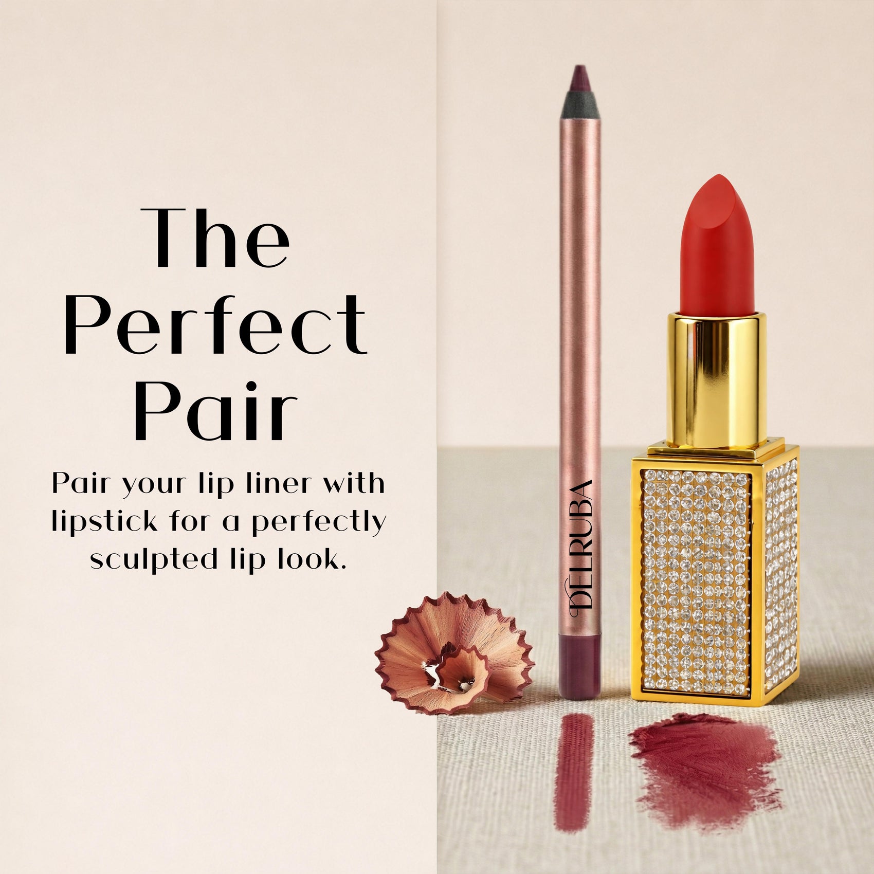 Delruba Creamy Lip Liner – Long-Lasting, Waterproof & Vegan Lip Pencil