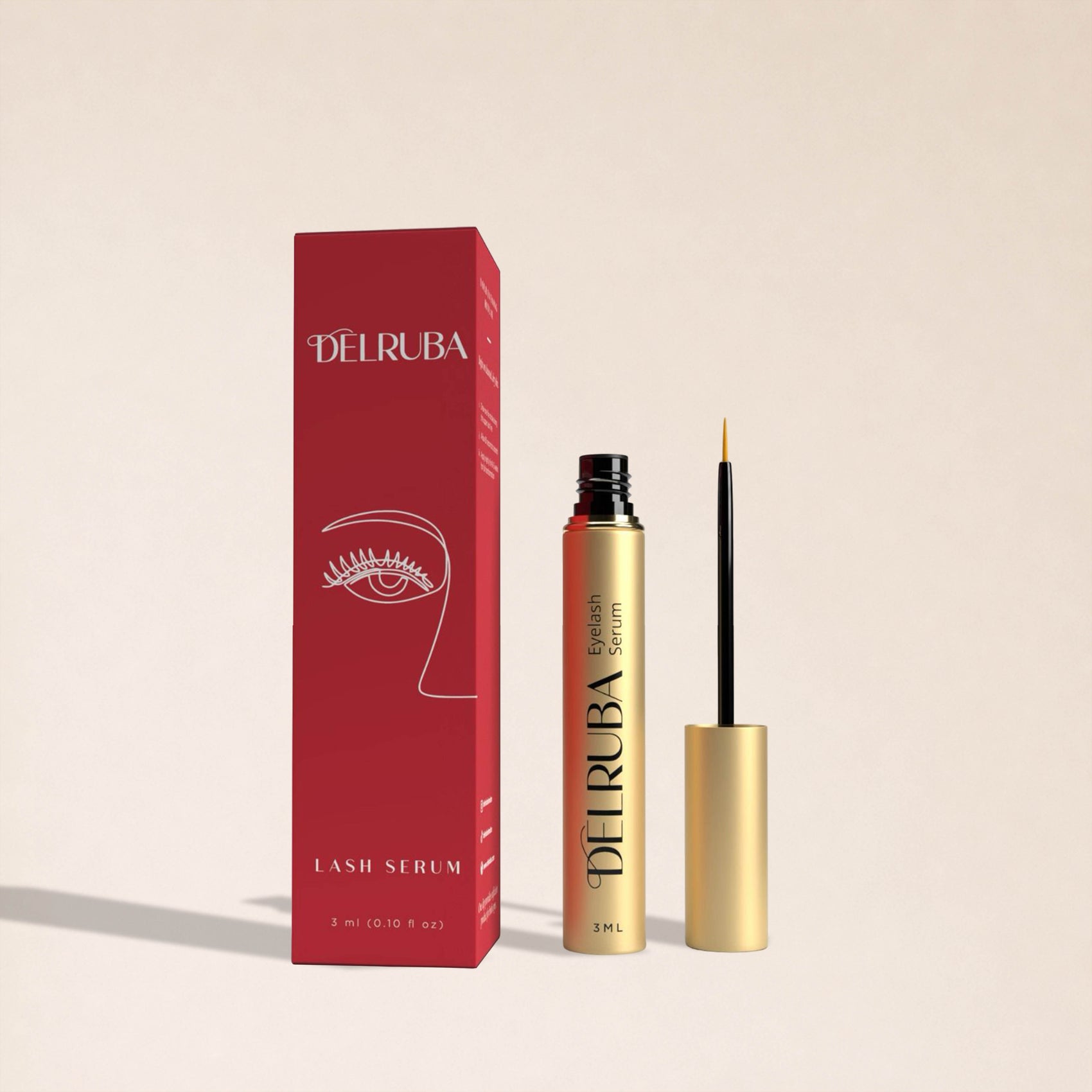 Delruba Eyelash Growth Serum – Lengthening, Thickening & Strengthening Lash Serum