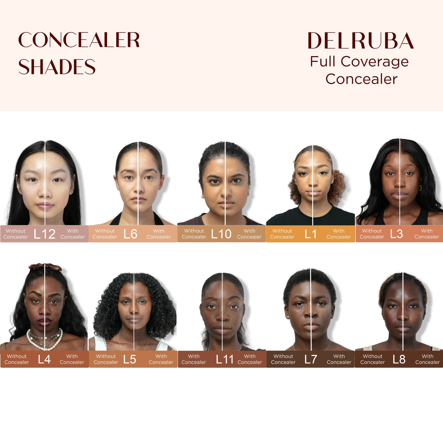 Delruba Skin Silk Concealer – Creaseless, Hydrating & Vegan Full Coverage Concealer