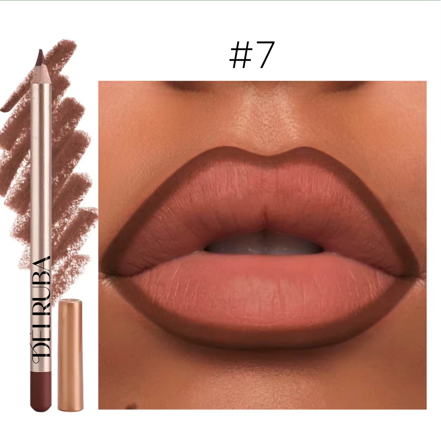 Delruba Creamy Lip Liner – Long-Lasting, Waterproof & Vegan Lip Pencil