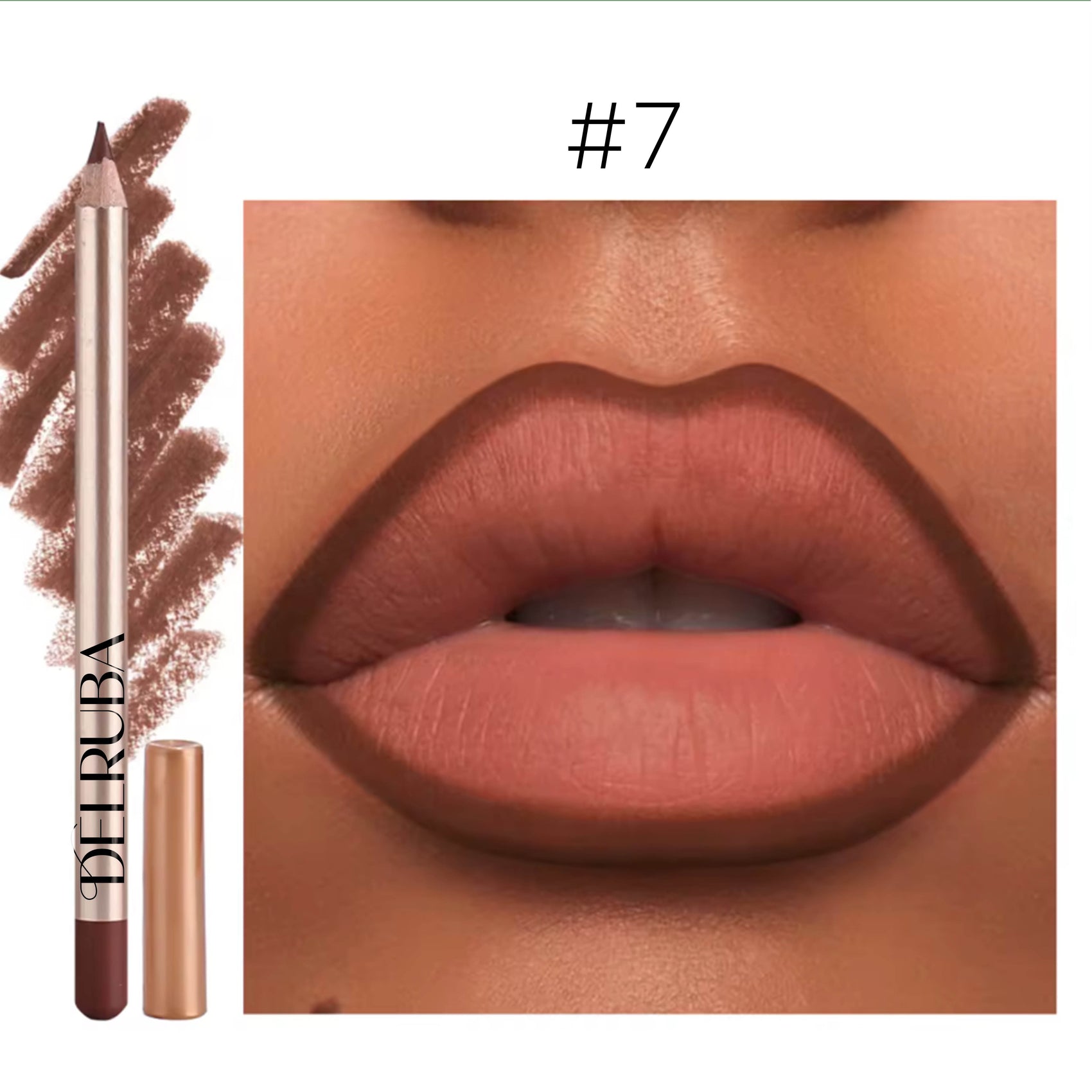 Delruba Creamy Lip Liner – Long-Lasting, Waterproof & Vegan Lip Pencil