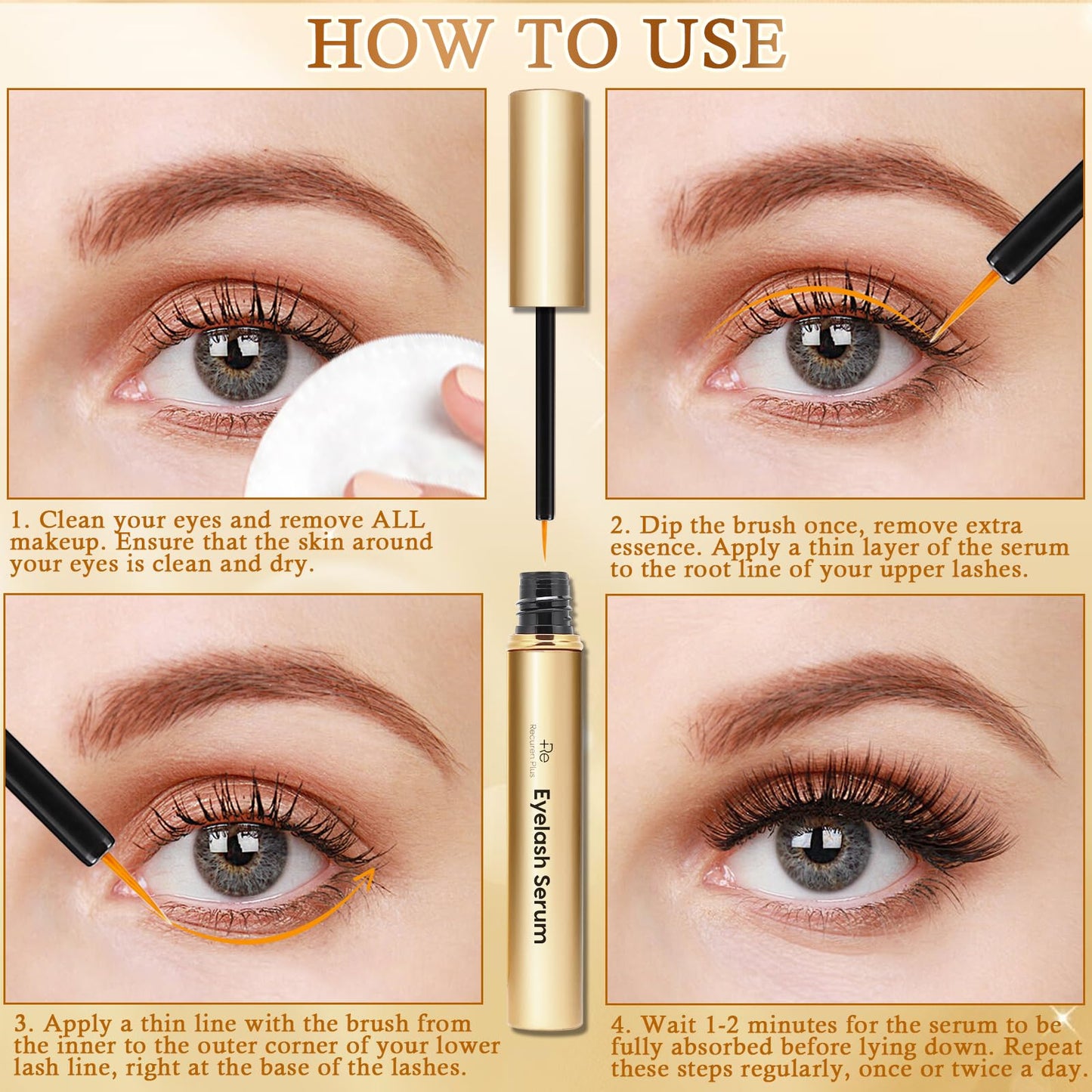 Delruba Eyelash Growth Serum – Lengthening, Thickening & Strengthening Lash Serum
